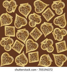 Poker casino seamless wallpaper, vector illustration