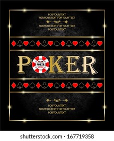 Poker Casino vector background 