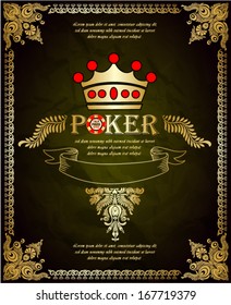 Poker Casino vector background 