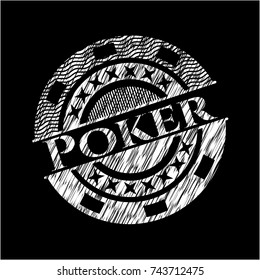 Poker chalk emblem