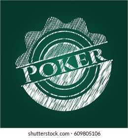 Poker chalkboard emblem