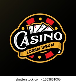 Poker championship chip logo template