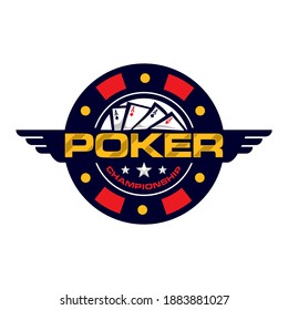 Poker Championship Chip Logo Template