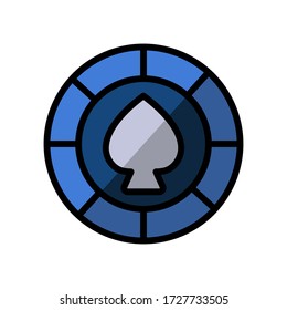 plantilla vectorial de diseño de iconos de chip de poker