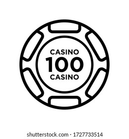 plantilla vectorial de diseño de iconos de chip de poker
