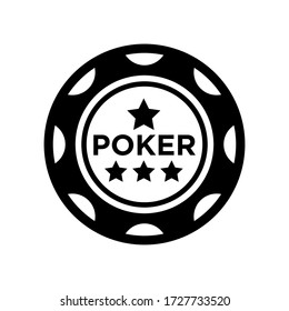 poker chip icon design vector template