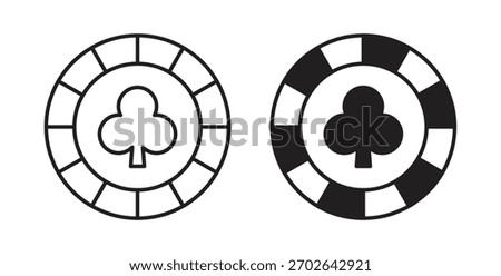 Poker chip icon simple flat trend modern graphic design abstract logotype