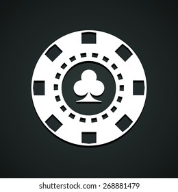 poker chip. icon. vector