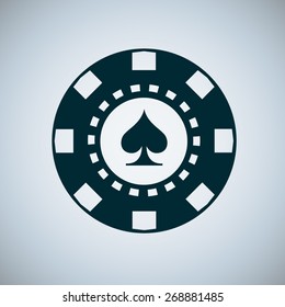poker chip. icon. vector