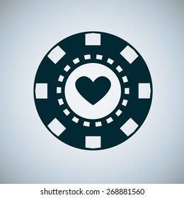 poker chip. icon. vector