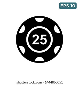poker chip icon vector design template