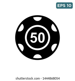 poker chip icon vector design template