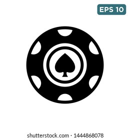 poker chip icon vector design template