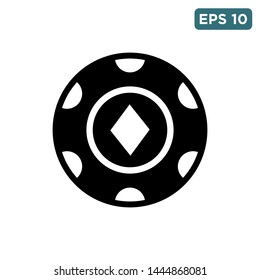 poker chip icon vector design template