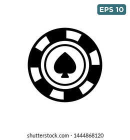 poker chip icon vector design template