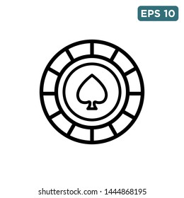 poker chip icon vector design template
