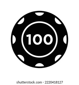 poker chip icon vector design template in white background