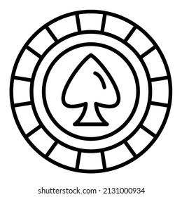 Poker Chip icon vector image. Can also be used for web apps, mobile apps and print media.