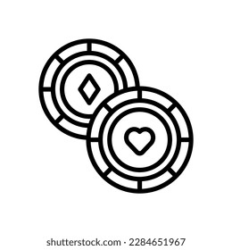 poker chip icon for your website, mobile, presentation, and logo design.