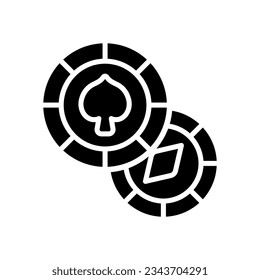 poker chip icon for your website, mobile, presentation, and logo design.