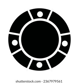 Poker chip isolated on white background.