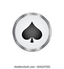 Poker chip isolated on white background. Vector illustration