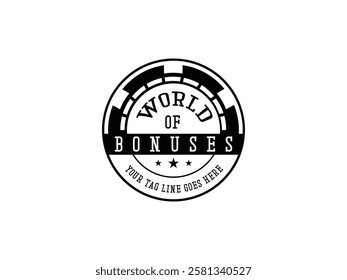 
Poker Chip Logo, Casino logo design premium vector template