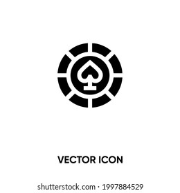  Poker chip vector icon. Modern, simple flat vector illustration for website or mobile app.Poker symbol, logo illustration. Pixel perfect vector graphics.