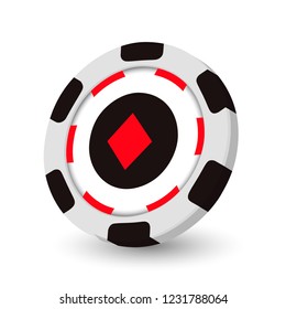 Poker Chip. Vector Illustration.