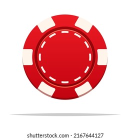 Poker chip vector isolated illustration