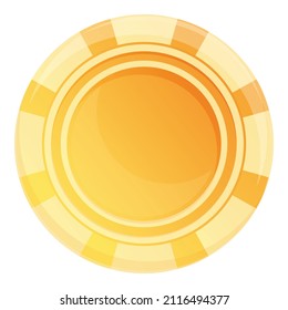 Poker chips icon cartoon vector. Casino bar. Machine gold