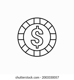 Poker Chips Symbol flach Grafik Design. Picknicksymbol, Vektor, gefülltes Flachzeichen, festes Piktogramm einzeln auf Weiß. Casino-Chip-Symbol, Logo-Abbildung.