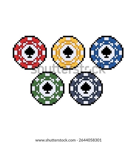 poker chips icon pixel art