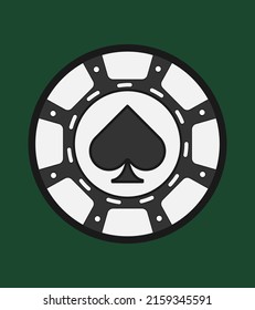 Poker chips icon. Vector, flat style.