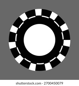 Jogo de vetor de ícones de fichas de poker. Símbolo de chip de pôquer do casino. Coleção de elementos gráficos de jogo. Moedas de jogo, fichas com sinais de cartão, fichas de pôquer.