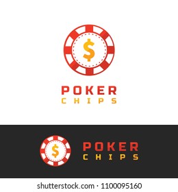 Poker Chips Logo Vector Template