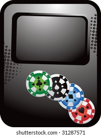 poker chips on template banner
