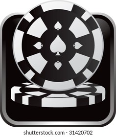 poker chips on web button