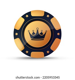 Poker chips, on a white background. Vector illustration