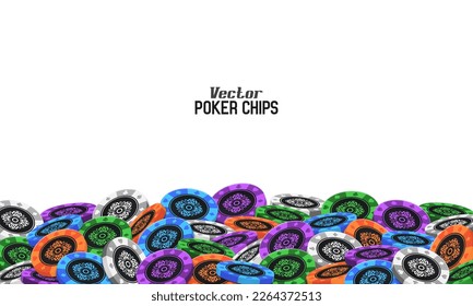 Poker chips on a white background. Vector illustration.