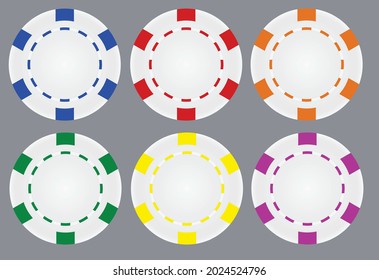 Poker chips set. vector illustration