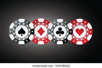 Poker Chips vector color HD