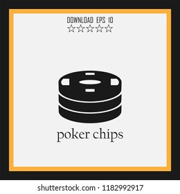 poker clips vector icon