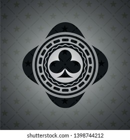 poker clover icon inside dark badge