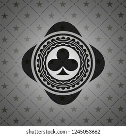 poker clover icon inside realistic dark emblem