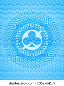 poker clover icon inside water badge.