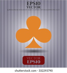 Poker clover icon vector illsutration