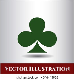 Poker clover icon vector illustration
