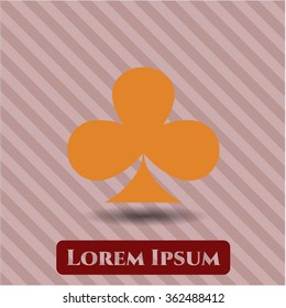 Poker clover icon vector illustration