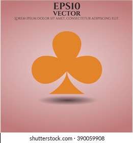 Poker clover icon vector illustration